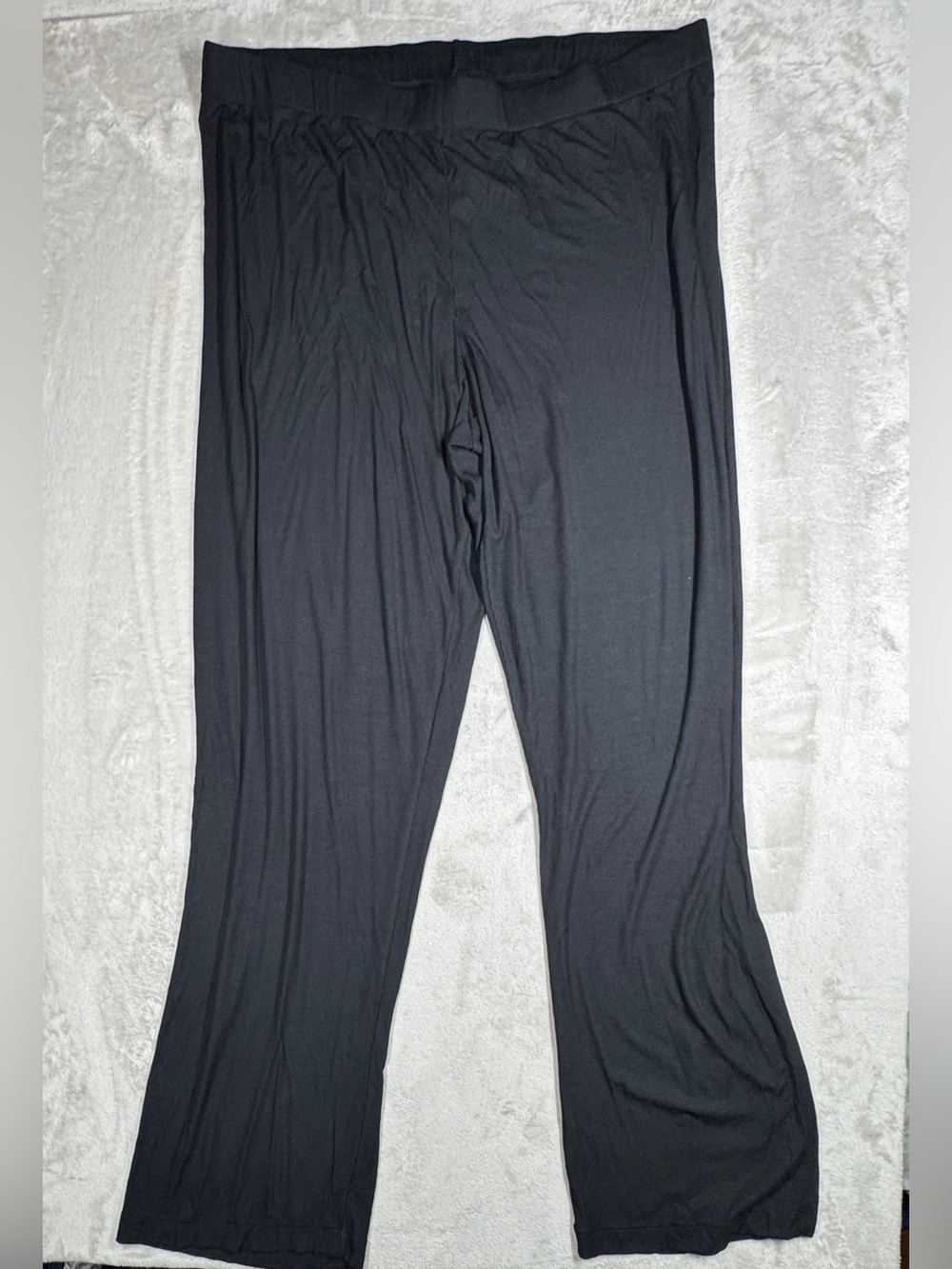 Skims Black Ribbed Interior Drawstring Waist Lightweight Lounge Pants Size 2X